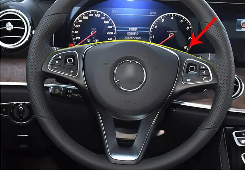 Новейшая АБС хромированная декоративная рамка рулевого колеса для Mercedes Benz C GLC E Class W213 W205 автостайлинг
