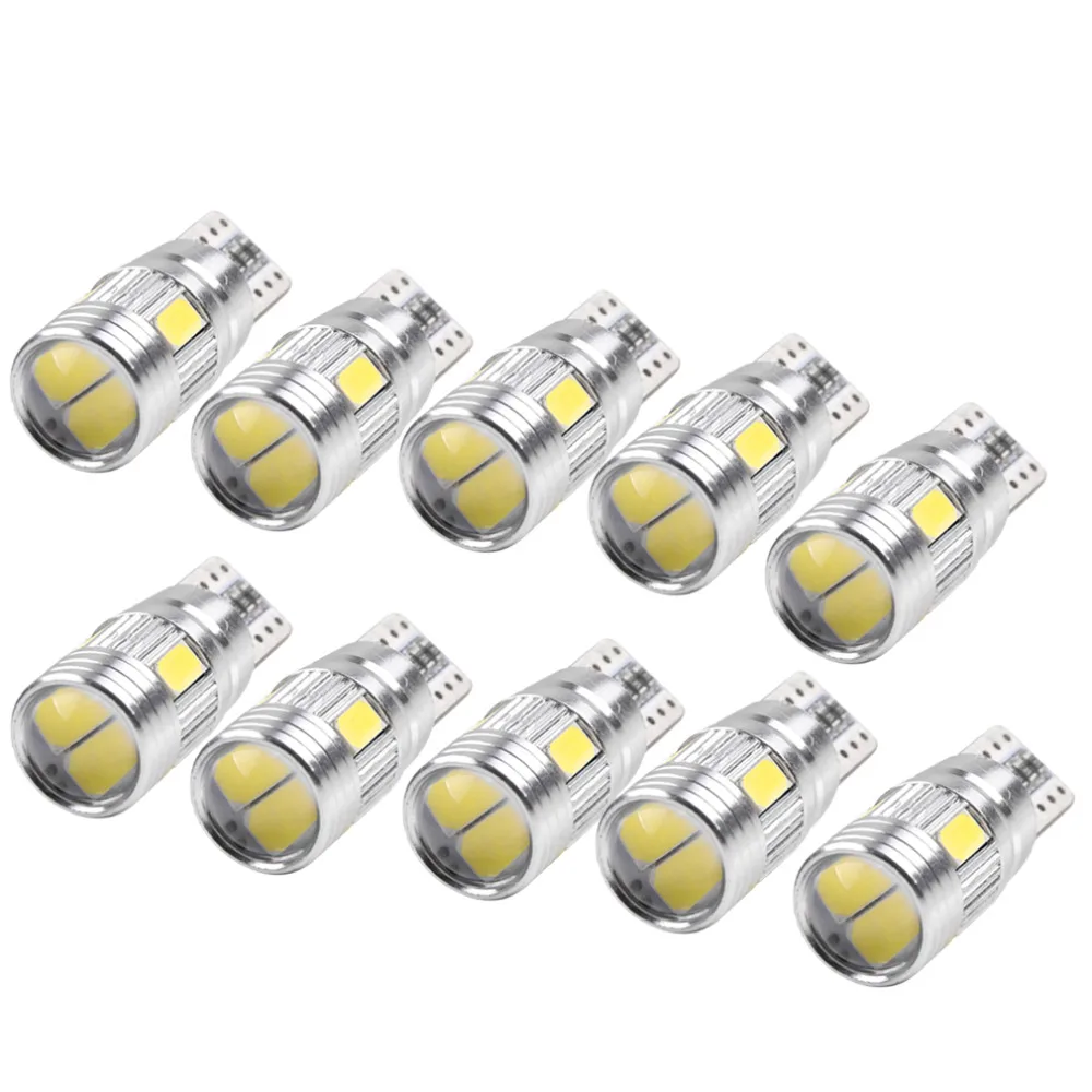 10 шт.! Светодиодная лампа T10 501 194 W5W 5630 SMD для внутреннего освещения автомобиля HID