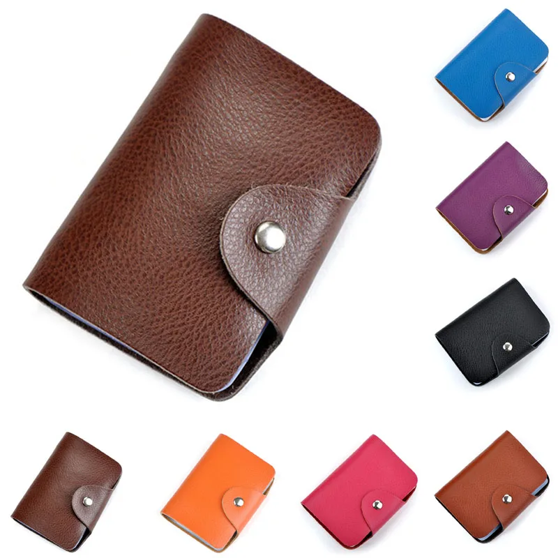 Чехол для банковских карт из воловьей кожи 26 слотов мужчин и женщин FC55|Держатели