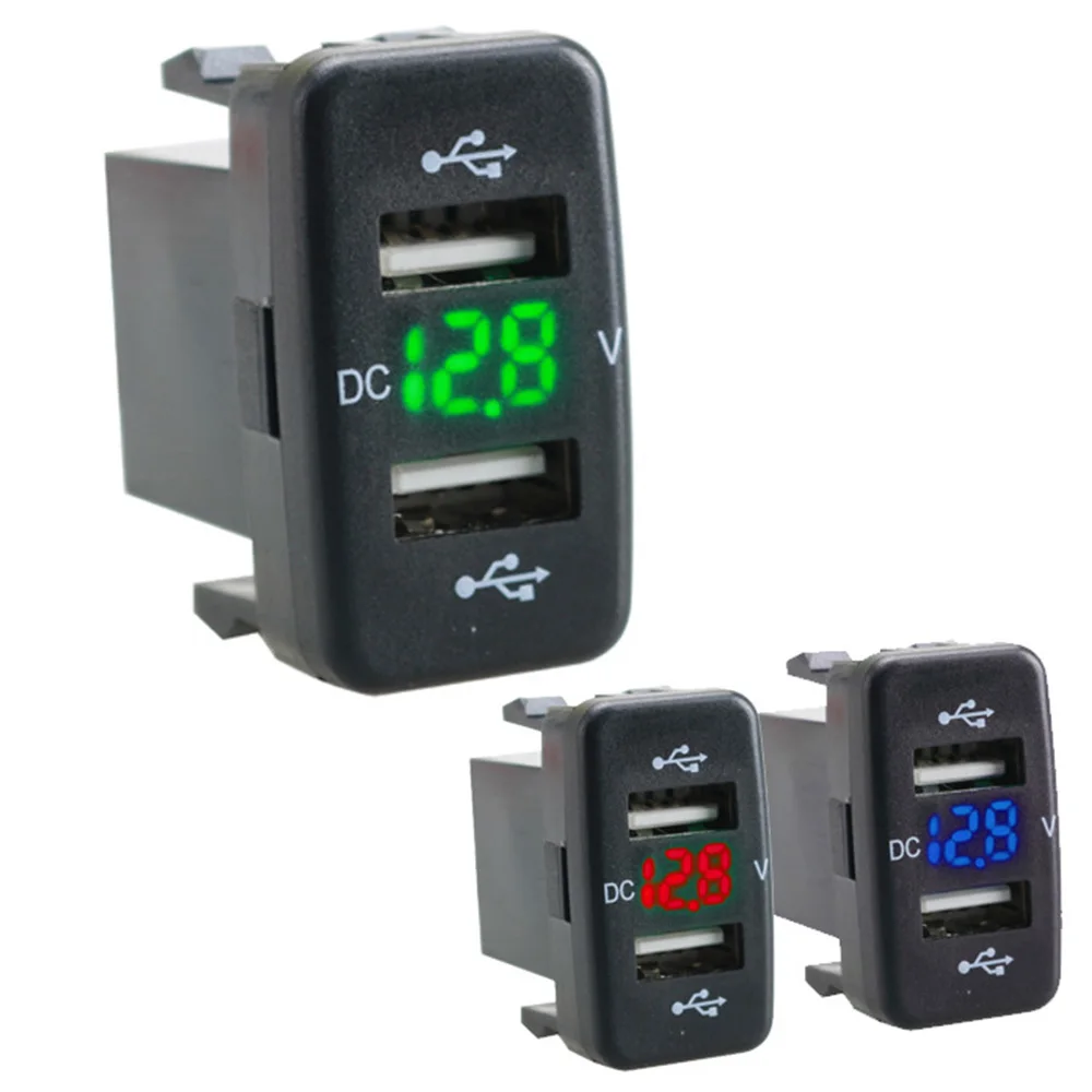 12 V-24 V Автомобильное зарядное устройство для сигарет розетка машинный 4.2A с двумя портами USB порт паз зарядного устройства гнездовой разъем питания вольтметра для Toyota Лидер продаж