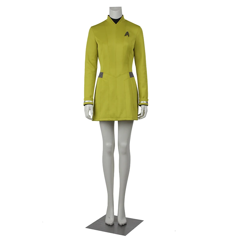 Yellow Dress Startreks Beyond костюм Звездного флота, Карол Маркус, косплей, желтое платье с значком, униформа для взрослых женщин, наряд на Хэллоуин, карнавал - Цвет: Yellow Dress