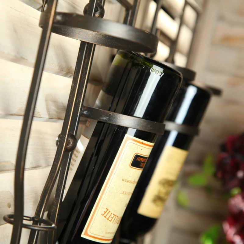 Металлический Железный настенный держатель для вина | Дом и сад