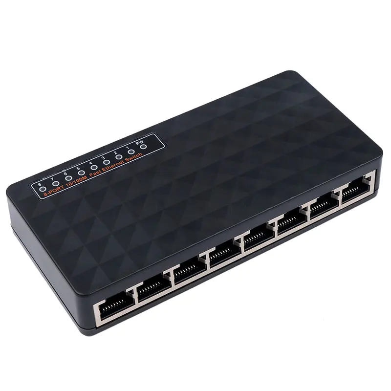 Сетевой коммутатор kebidumei 2017 8 портов 10/100 Мбит/с LAN RJ45 концентратор быстрой Ethernet MDI