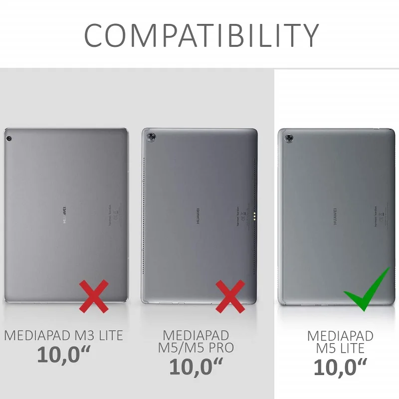 Вращающийся на 360 градусов флип чехол из искусственной кожи для Huawei Mediapad M5 Lite 10 BAH2
