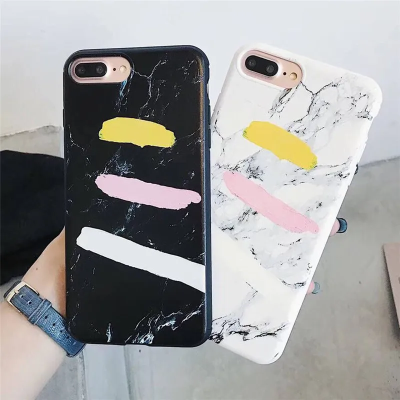 Чехол для iphone X 6 6S Plus мраморные Маленькие Цветные Блоки силиконовый чехол 7 8