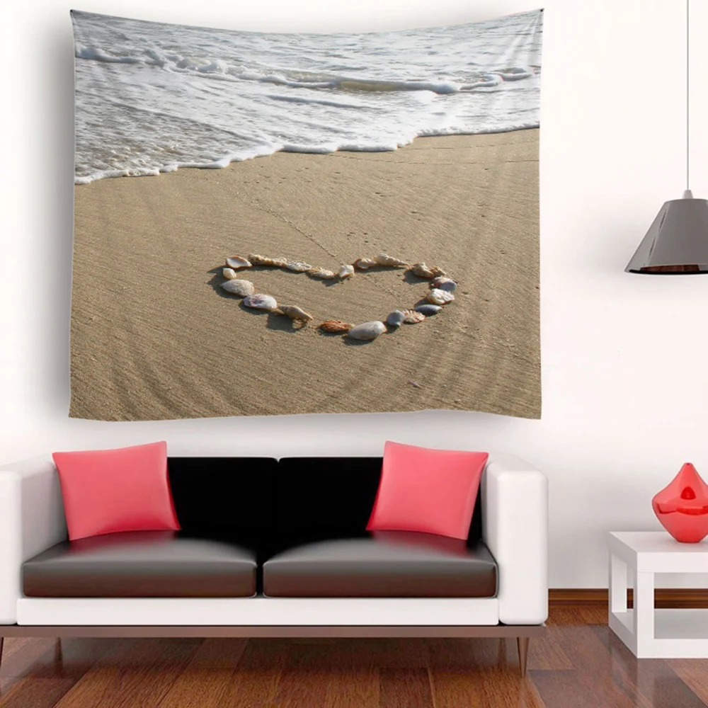 Sailboat Tapestry Wall Hanging Scenery Tapestries Seaside Sunset Forest Decora for Bedroom Living Room Dorm | Дом и сад