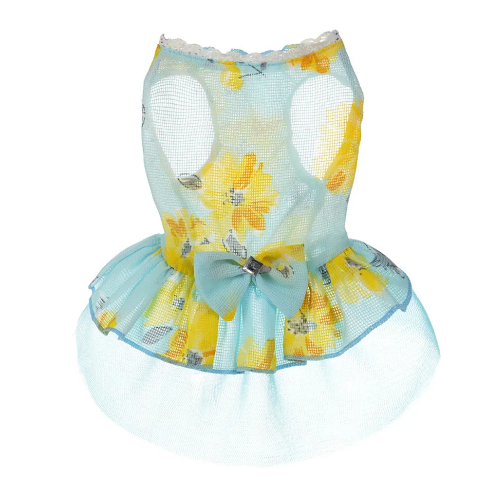 2018 новый собака Кот платье–пачка с бантом и юбка кружевом щенок платье принцессы