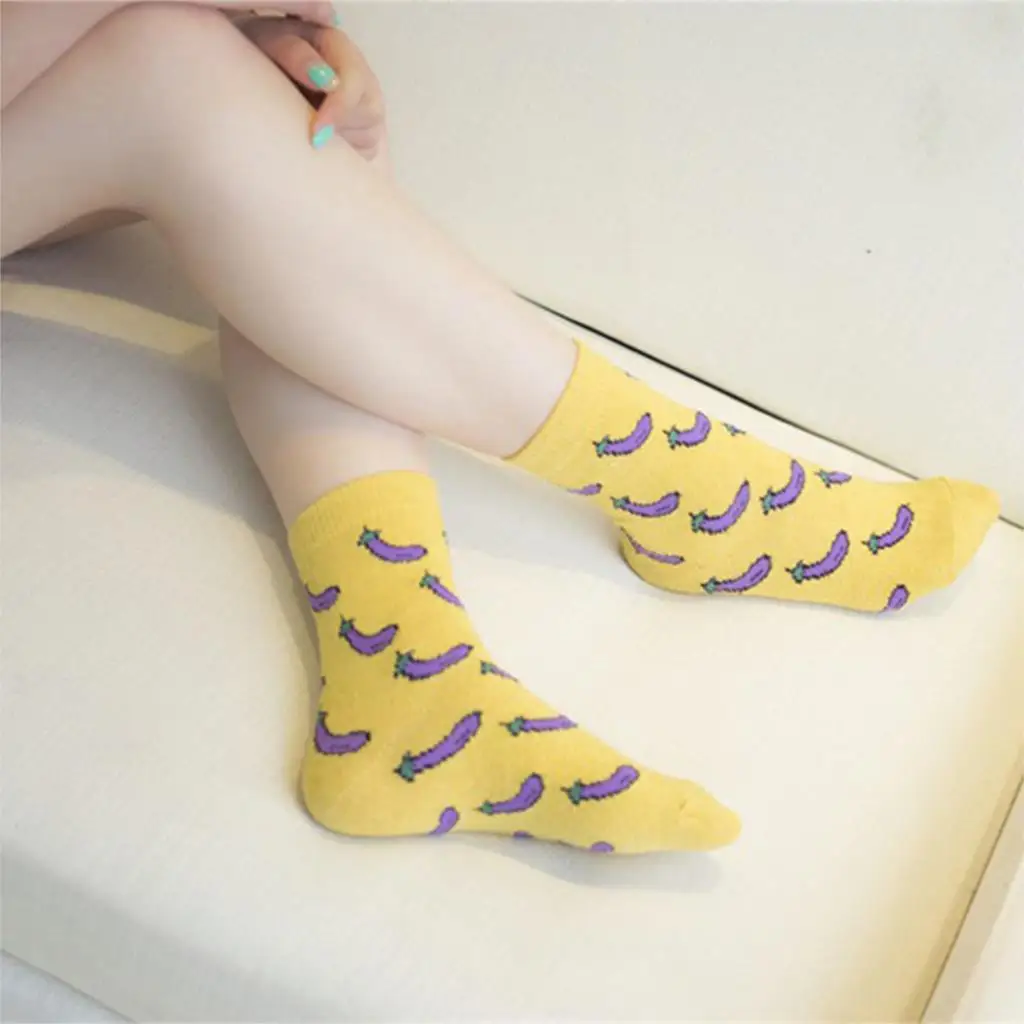 Новинка 2017 милые шерстяные носки с мультяшным рисунком фруктов для женщин зимние