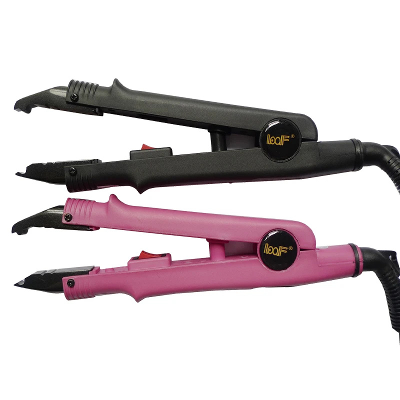 Pro LOOF розовые/черные утюги для наращивания волос Fusion коннекторы I TIP/U TIP