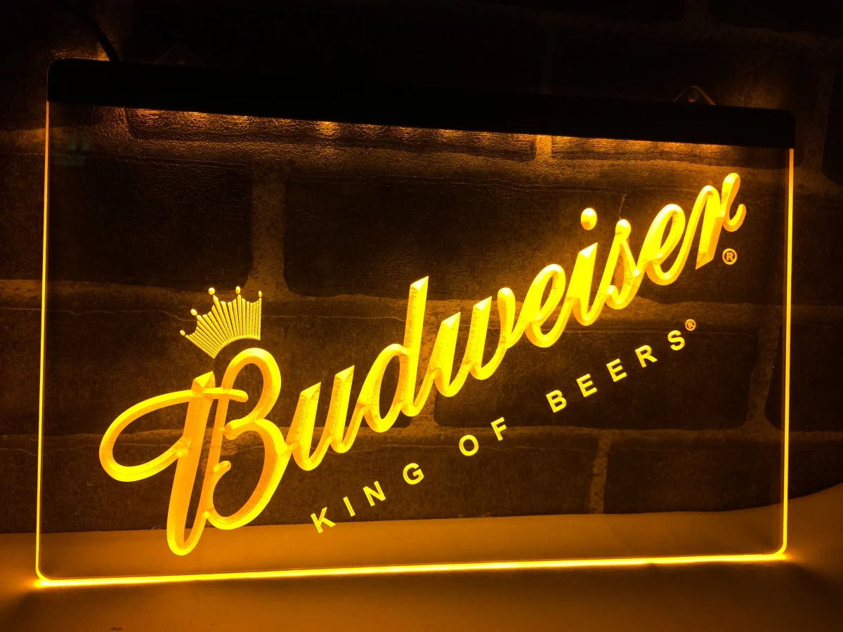 LA002 Budweiser пивной бар паб клуб светодиодный светодиодная неоновая светосветильник