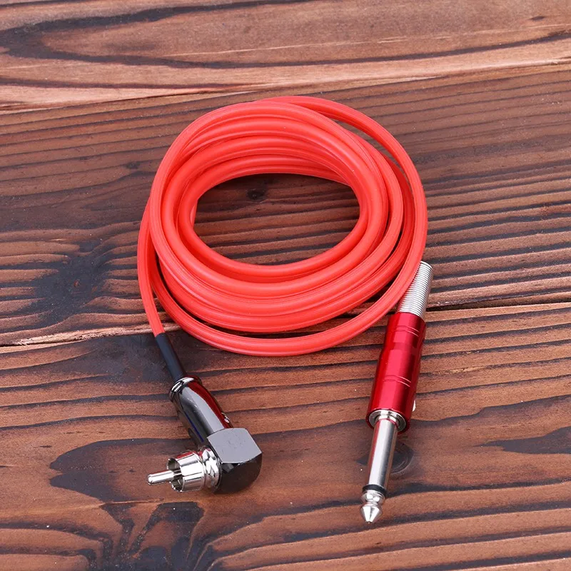 Тип, силиконовый кабель RCA для татуировки, длина 180 см, с головкой из нержавеющей стали, шнуры для татуировки