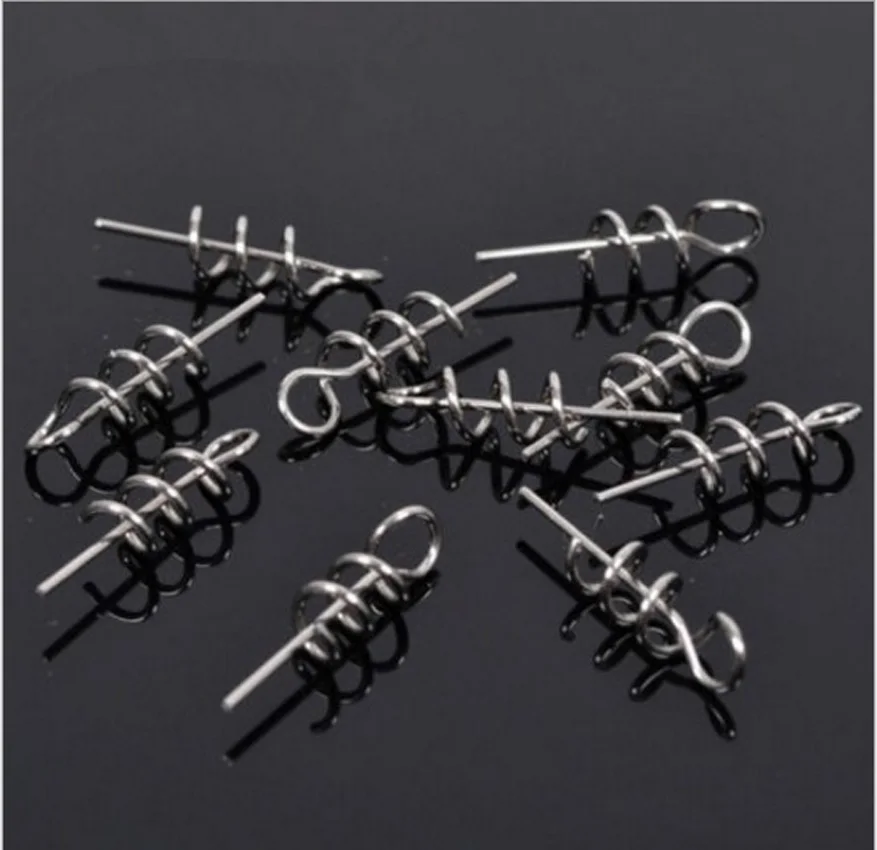 Рыболовные крючки 30 шт./лот Мягкая приманка пружинный замок кривошипный крючок и