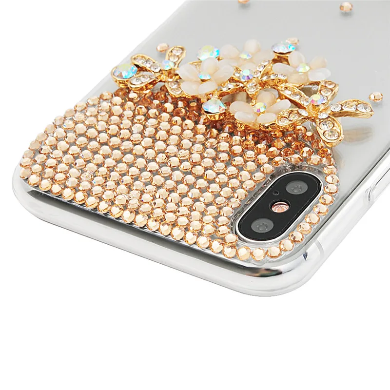 YOKIRIN 3D Diamond Cover Bling Rhinestone Phone Case For iPhone X 7 8 Plus Samsung Galaxy Note S8 A5 2017 J3 J5 J7 |