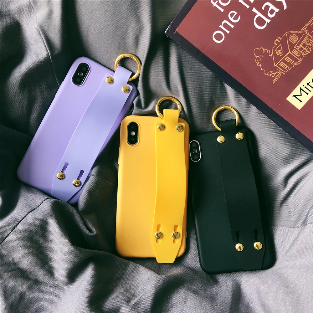 DISCASE Модный чехол для iphone XS MAX XR X 6 6s 8 7plus простой однотонный кронштейн мягкий все