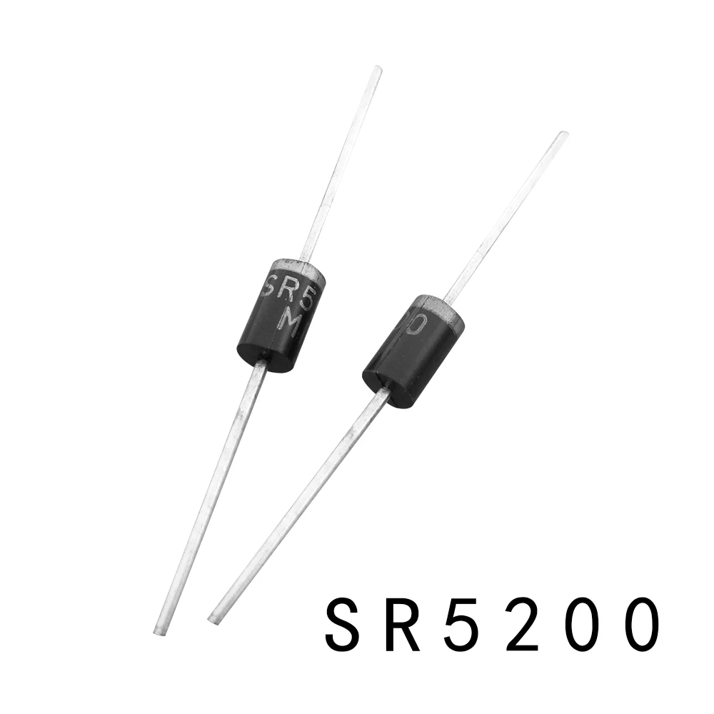 

20 шт SR5200 Schottky барьер Выпрямитель Диод 5A 200V DO-201AD/DO-27