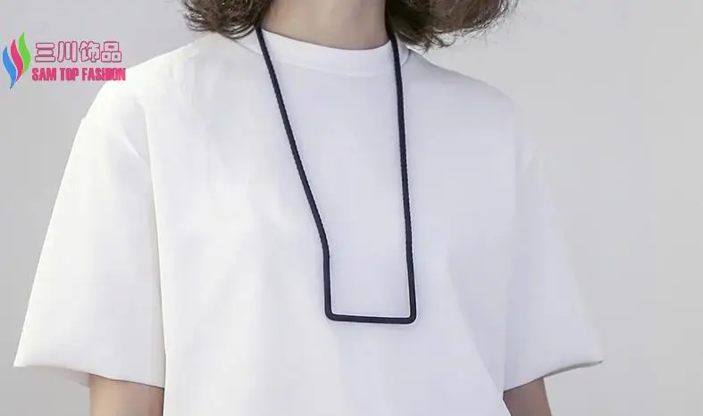 new hot fashion concise style designer multi-color rope geo false collar pendant necklace for women Collier oiseau | Украшения и
