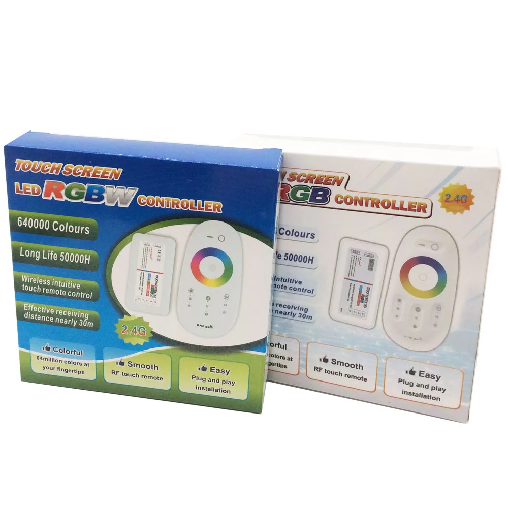 2 4G RGB RGBW LED контроллер сенсорный экран DC 12-24V 6A 4 канала светодиодный пульт