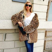 b leopard print winter women faux fur coat casual hoodies fur jacket coat vintage long sleeve jacket fur overcoat ukraine