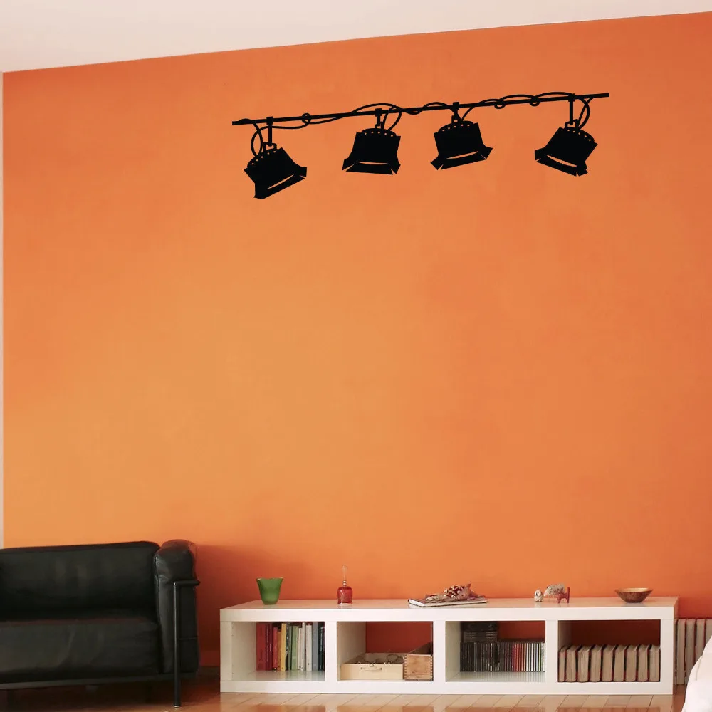 Сценическое освещение настенная наклейка 4 Домашний кинотеатр музыкальная