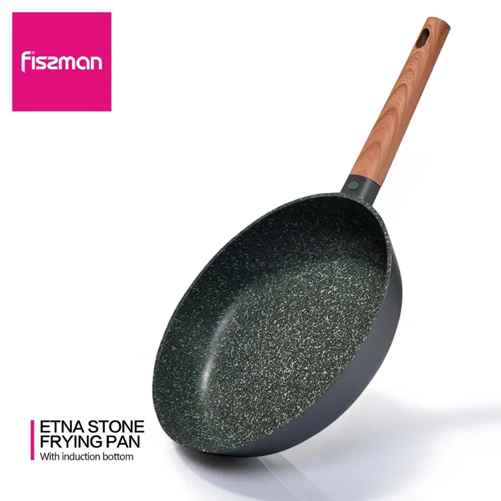 FISSMAN ETNA STONE Series сковорода с гранитным покрытием Greblon C3 антипригарная алюминиевая