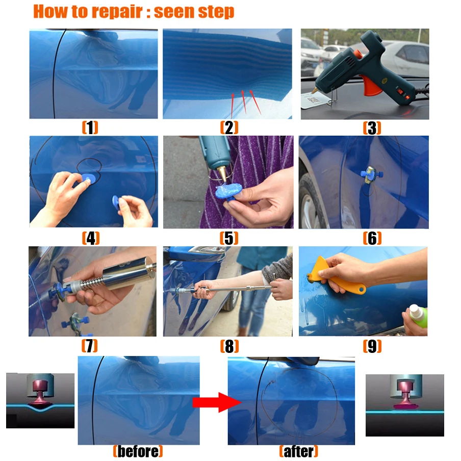 Super PDR инструмент удаление вмятин без покраски выправление | Инструменты