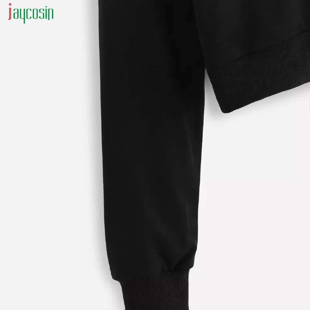 Jaycosin Женская Лоскутная Повседневная Толстовка с капюшоном и длинным рукавом