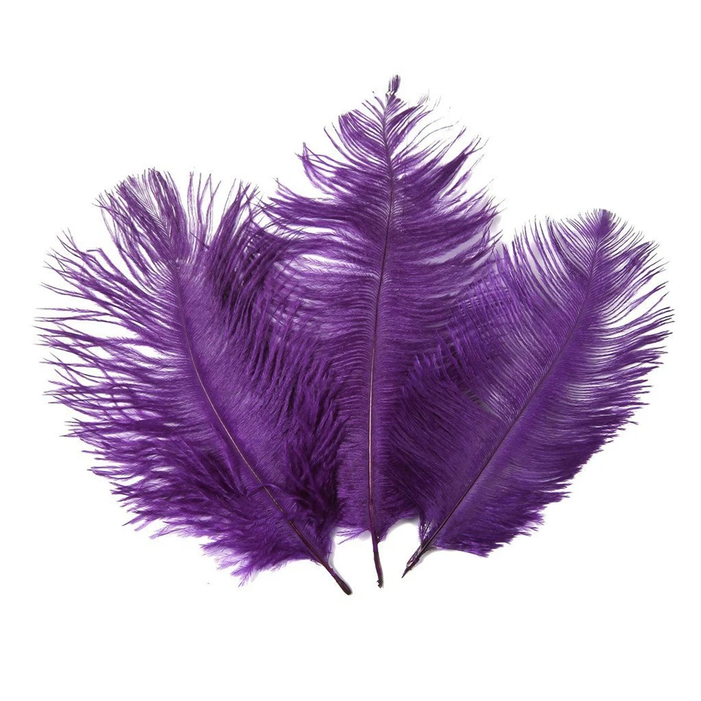 Распродажа по оптовой цене! Пурпурное страусиное перо 15-20 см 500 шт. - купить