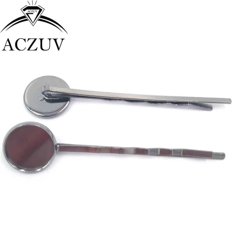 Медные шпильки для волос 100 шт./лот 6 цветов основа зажим лоток внутренний размер 10