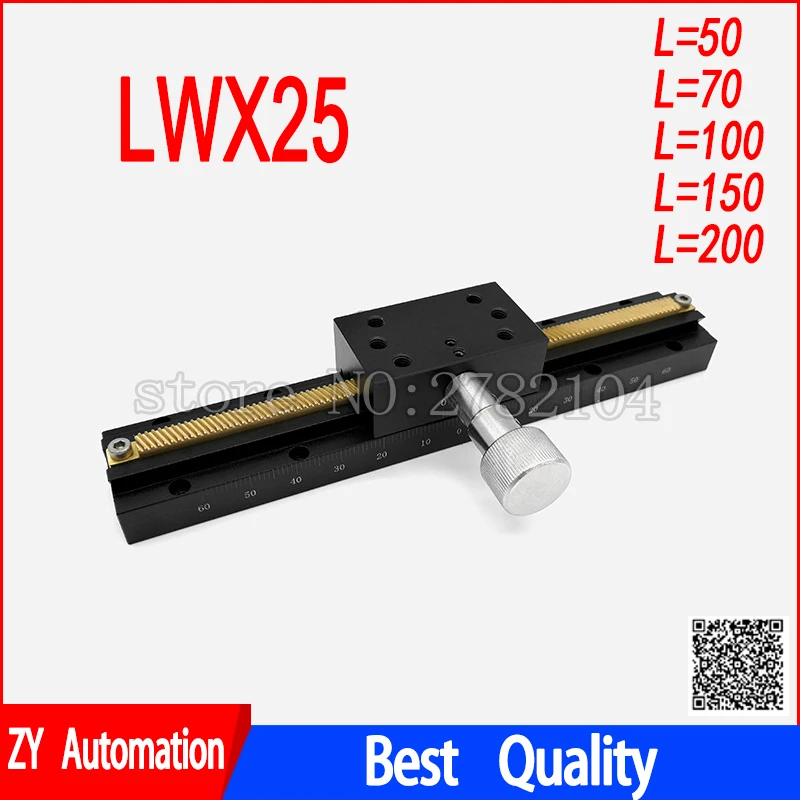 X Axis Long-range Dovetail Trimming Slide Dovetail Slide Table Sliding stage Manual Displacement Platform LWX25 XLWG