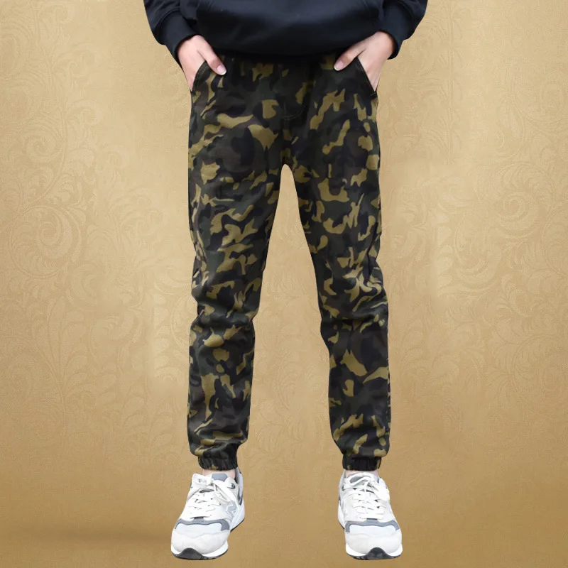 Брюки камуфляжные для мальчиков с эластичным поясом на осень | Мать и ребенок