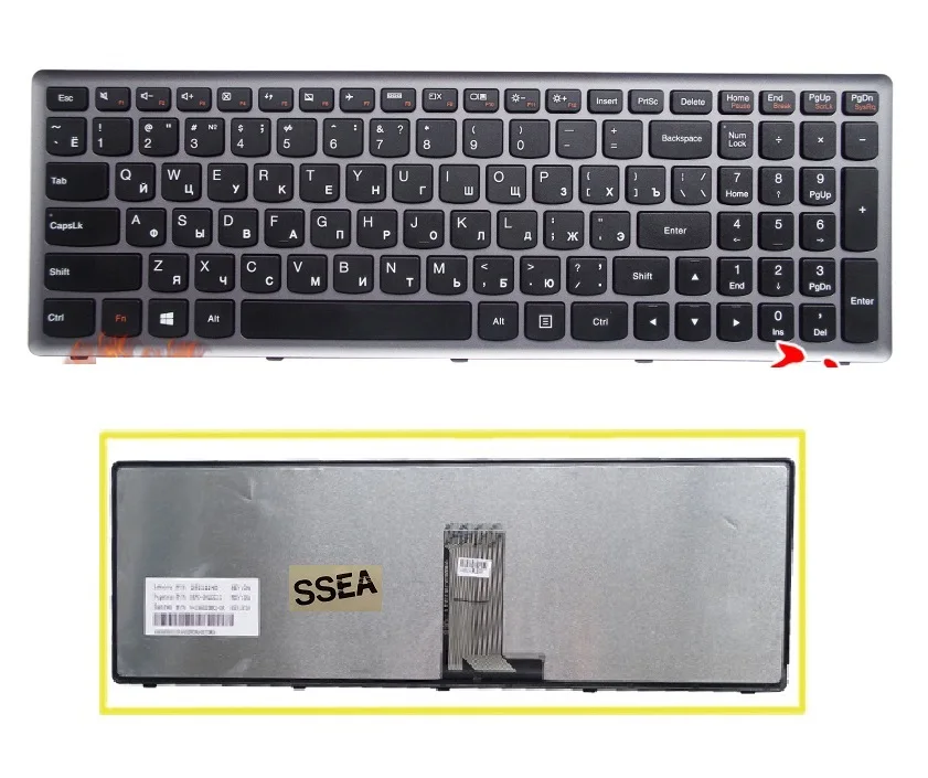 Новая русская клавиатура SSEA для ноутбука LENOVO U510 z710 оптовая продажа|keyboard for laptop|lenovo