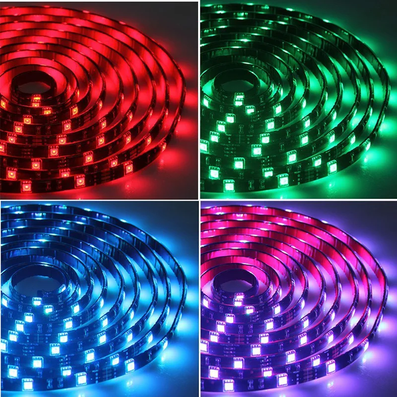 SMD 5050 RGB Светодиодная лента 5 м 60 светодиодов/м гибкая Водонепроницаемая IP65 для