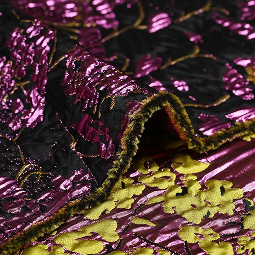 

Advanced Spring jacquard brocade fabric fashion dimensional convex crisp DIY jacquard fabric wholesale polyester fabric cloth