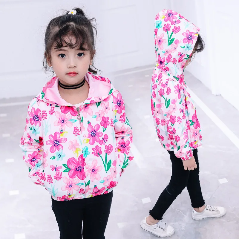 Новая куртка одежда для маленьких девочек 2019 Весна с длинным рукавом цветок