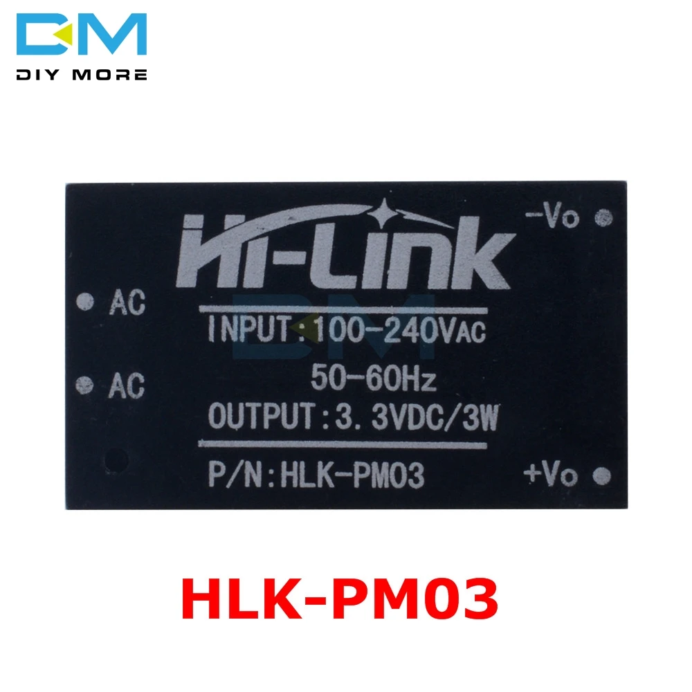 HLK-PM01 HLK-PM03 HLK-PM12 AC-DC 220V 5 V/3,3 V/12 V понижающий мини Питание интеллигентая(ый) бытовой выключатель Мощность модуль - Цвет: HLK-PM03