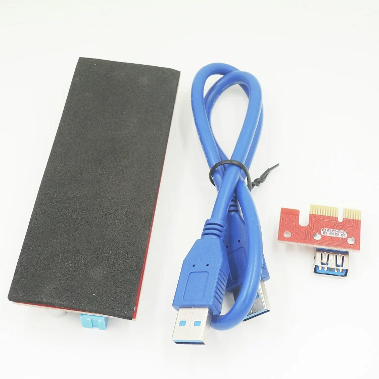 20 шт./лот VER007S USB 3.0 PCI E 1x до 16x Райзер карта адаптер кабель для майнинга биткоина