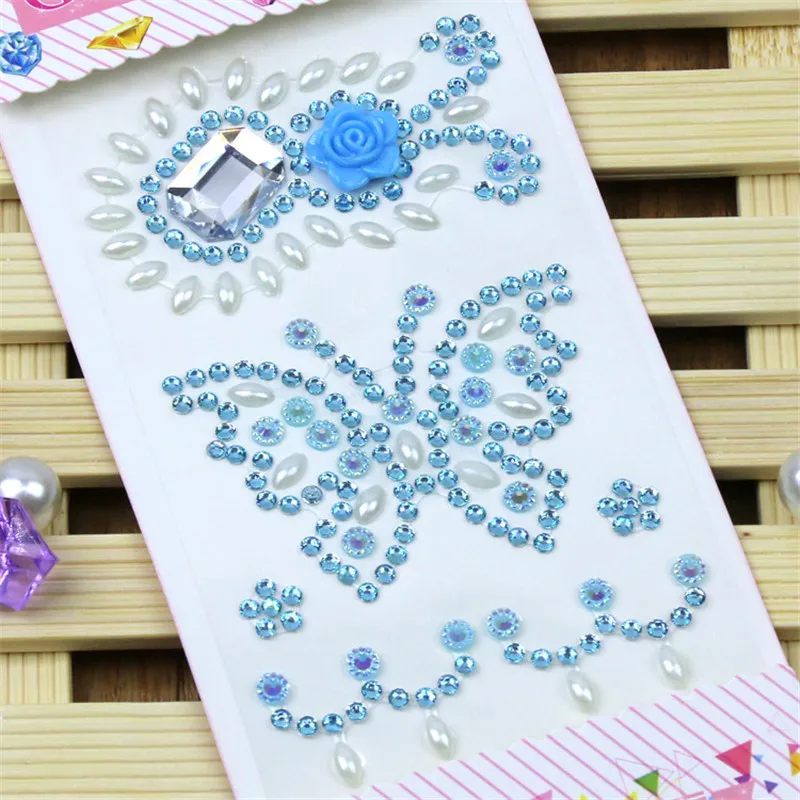 Child Cartoon Sticker DIY Mobile Acrylic Flat Paste Decoration Adhesive Scrap Bags Nails Drill Accessories | Дом и сад