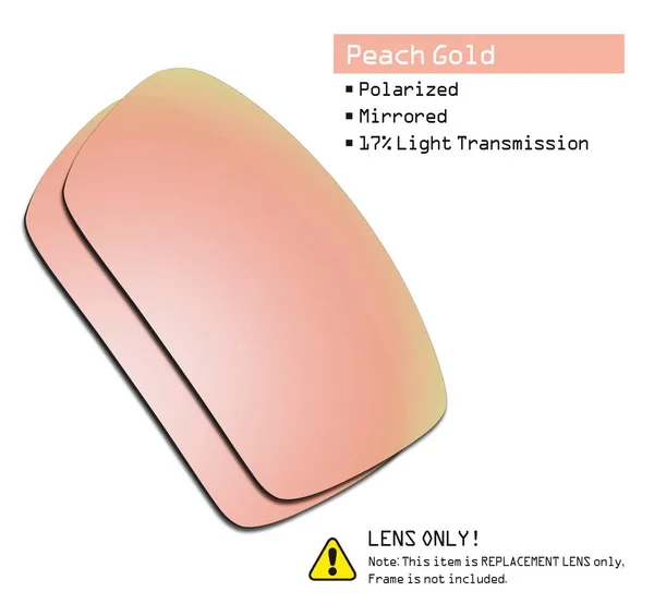 Peach Gold SmartVLT поляризованные Сменные линзы для солнцезащитных очков Окли гаскан-несколько вариантов - Цвет линз: Peach Gold