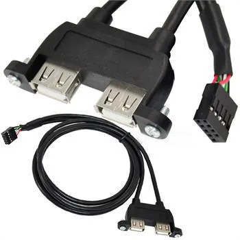 0 5 м DuPont 10 P резьбовое отверстие может быть исправлено dual USB кабель ухо USB2.0 ободок