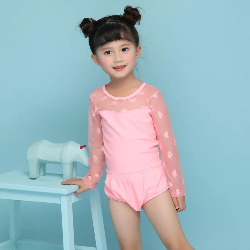 Новинка 2018 милый розовый и черный купальник для девочек купальный костюм детский