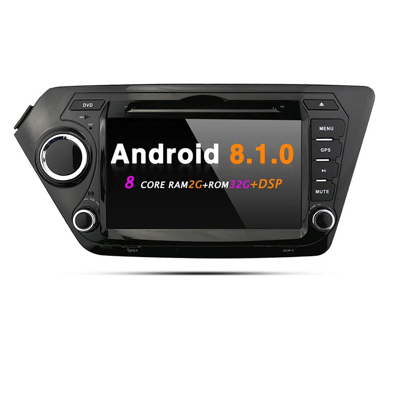 EKIY автомобильный DVD gps-навигация, радио, стерео для KIA RIO K2 Android 8.1.0 WiFi 4G USB Восьмиядерный 2G 32G Мультимедийный Плеер головное устройство - Цвет: 2G 32G DSP