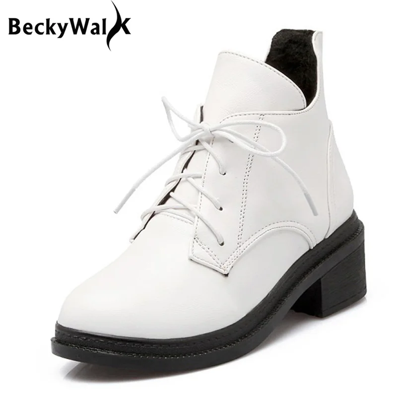 Новинка 2020 года Женская обувь Зимние ботинки Женские однотонные ботильоны Martin на