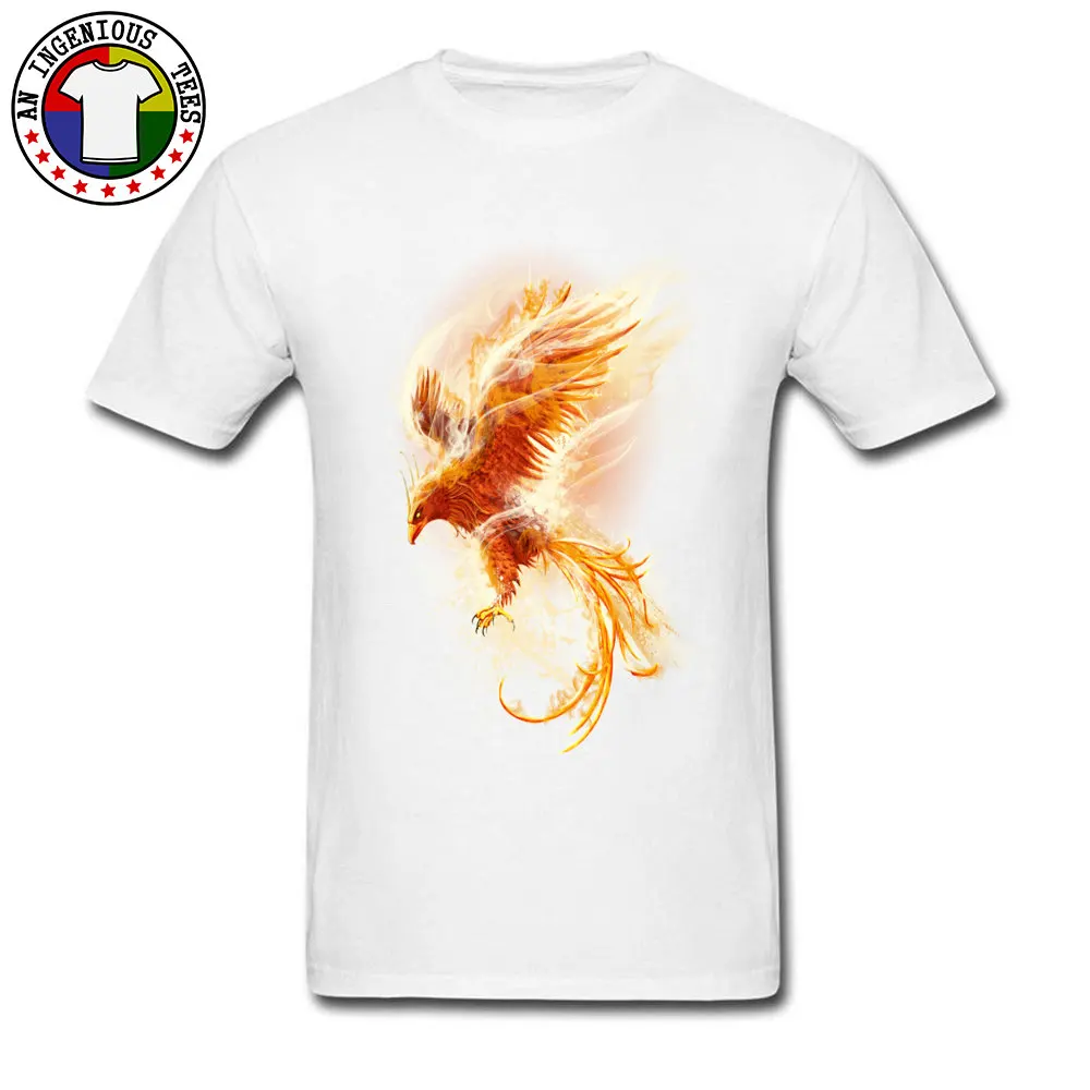 Мужская футболка с принтом Феникса Gleaming модная повседневная из 100% хлопка в