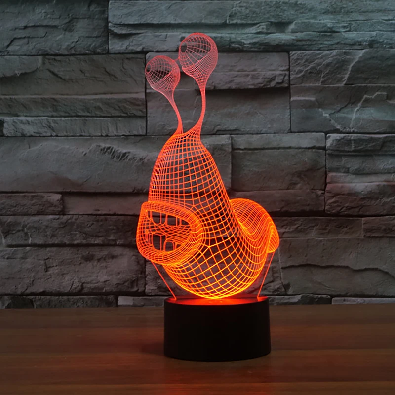 Светодиодный ночник с сенсорной кнопкой 7 цветов меняющая атмосферу 3D светильник