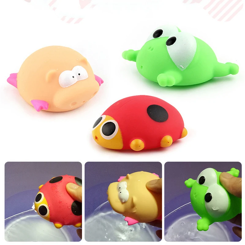 Смешанные животные игрушки для плавания воды котенок рыболовная сеть Резиновый