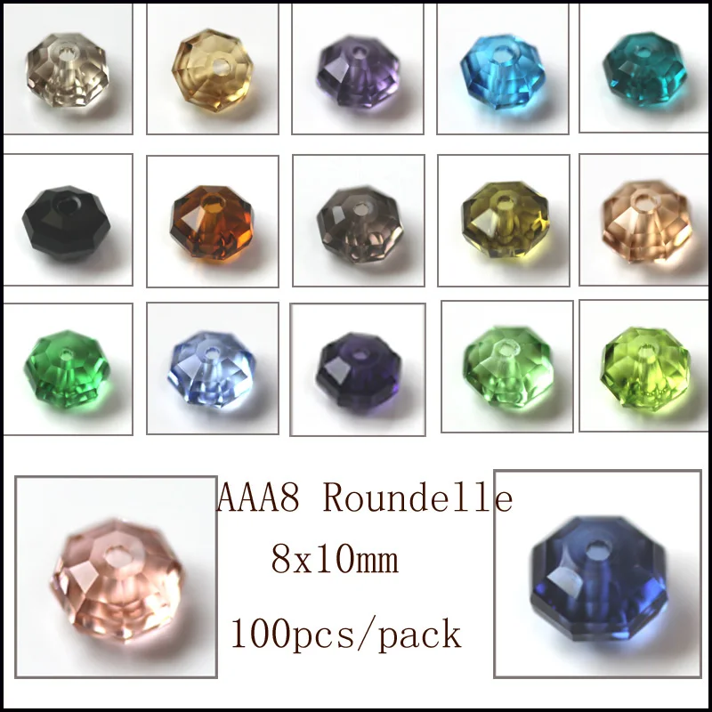 Австрийские хрустальные бусины Rondelle свободные граненые стеклянные разделители