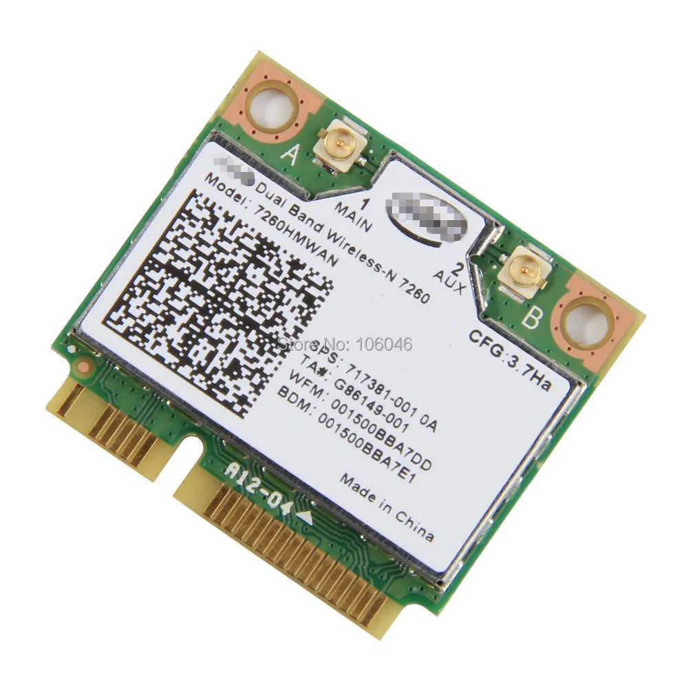 Новыа двухдиапазонная Wireless-N 7260 7260HMWAN беспроводная карта Wi-Fi+ Bluetooth 4.0, размер- HalfMini PCI-E