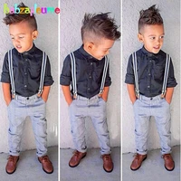 spring autumn toddler boy clothes gentleman baby suits long sleeves shirtpants two piece kids boys children clothing set bc1108