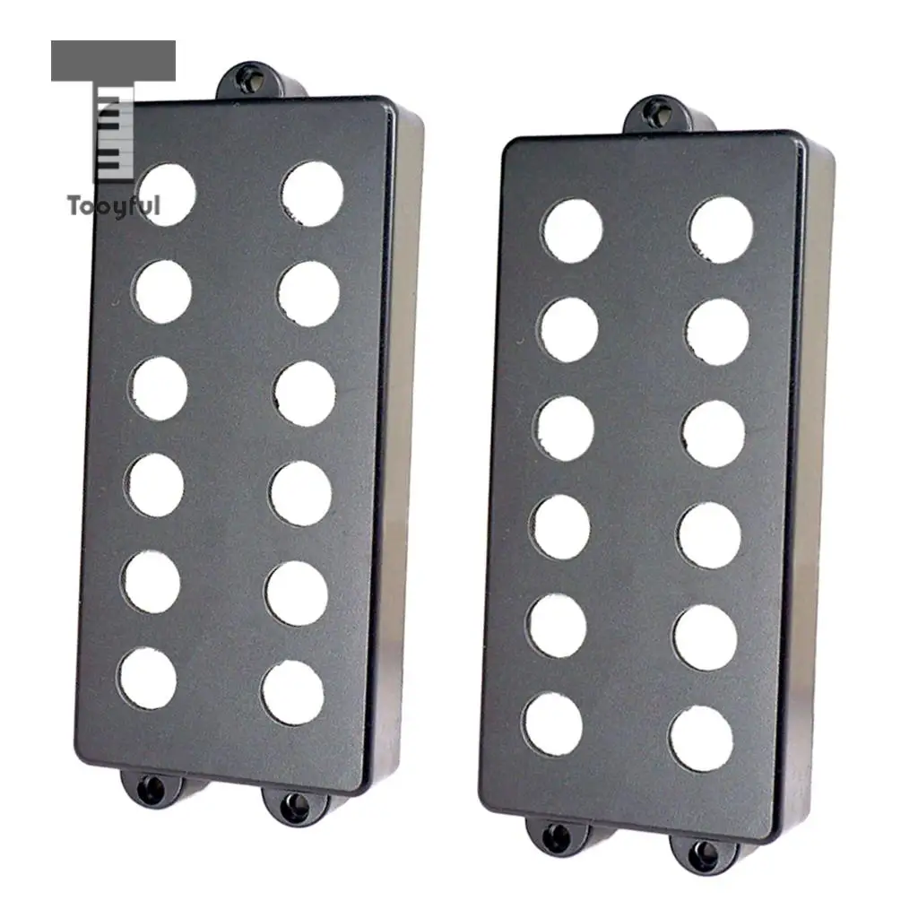 Tooyful 2 шт. черный пластиковый чехол для захвата Humbucking открытая двойная катушка 4 6