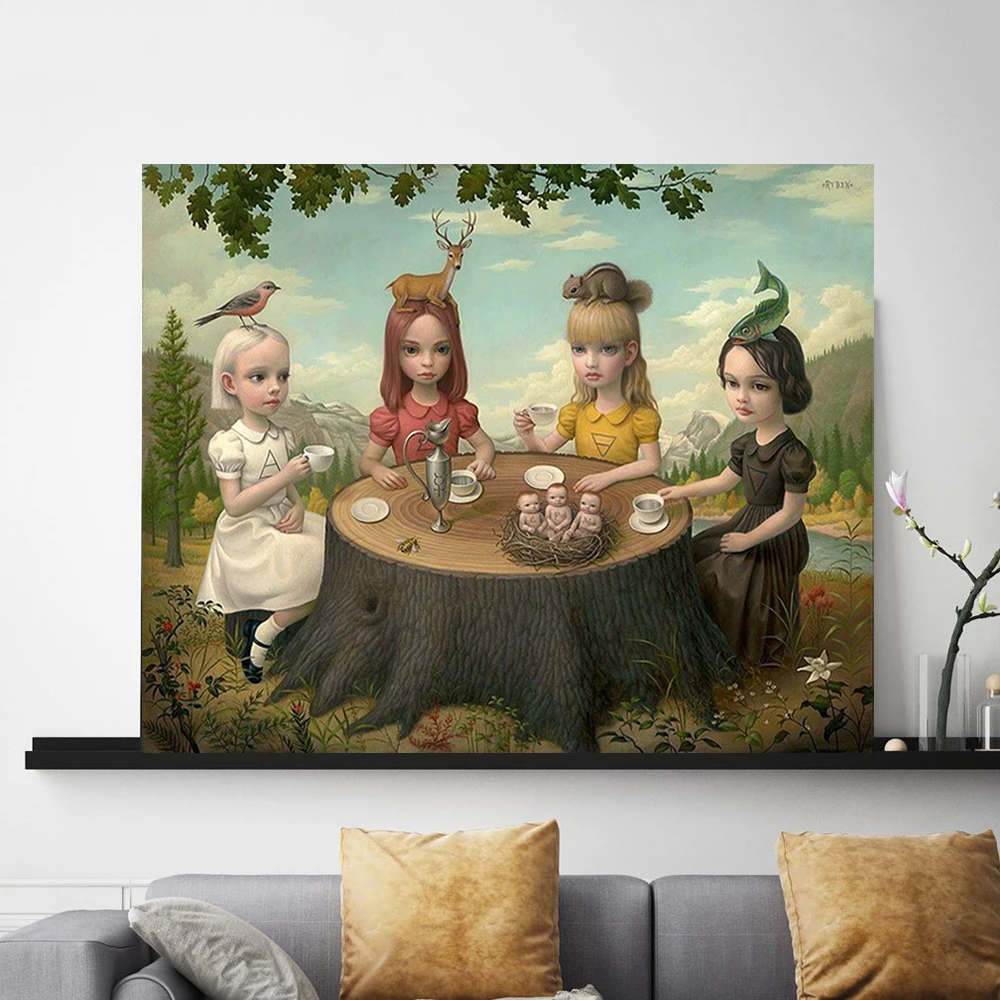 Mark Ryden Allegory Of The Four Elements холст печать гостиная домашний декор Современное